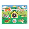 Melissa & Doug Fa készségfejlesztő játék, háziállatok puzzle