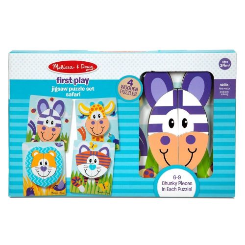 Melissa & Doug Bébi és tipegő fajátékok, Óriás puzzle, szafari