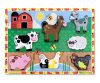 Melissa & Doug Készségfejlesztő játék, Könnyen megfogható puzzle, farm