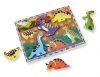 Melissa & Doug Fa készségfejlesztő játék, Könnyen megfogható puzzle, dínók