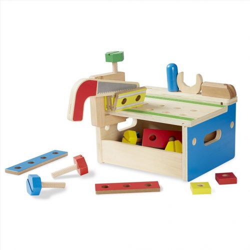 Melissa & Doug Fa készségfejlesztő játék, Barkácsasztal