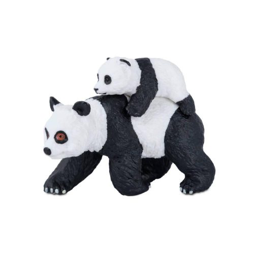 Comansi Little Wild nőstény panda bocsával figura