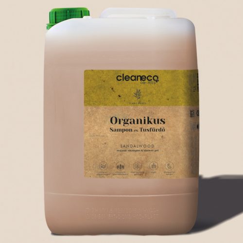 IP. Organikus Sampon és tusfürdő organikus Cleaneco 5L Sandal újrahasznosítható csomagolásban