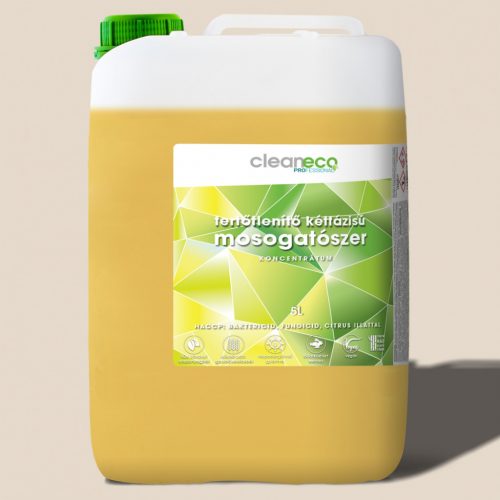 IP.Kétfázisú fertőtlenítő mosogatószer Cleaneco 5L újrahasznosítható csomagolásban