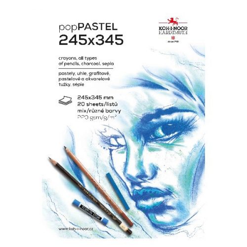 Rajzfüzet KOH-I-NOOR 9920 245x345 mm 20 lapos pasztell színes