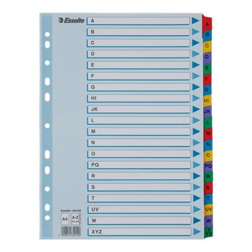 Regiszter ESSELTE Mylar A/4 laminált karton A-Z