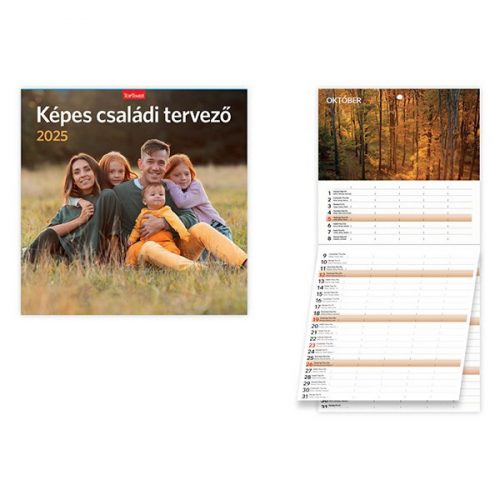 Falinaptár TOPTIMER T098 290x580mm álló Képes családi tervező 2025.